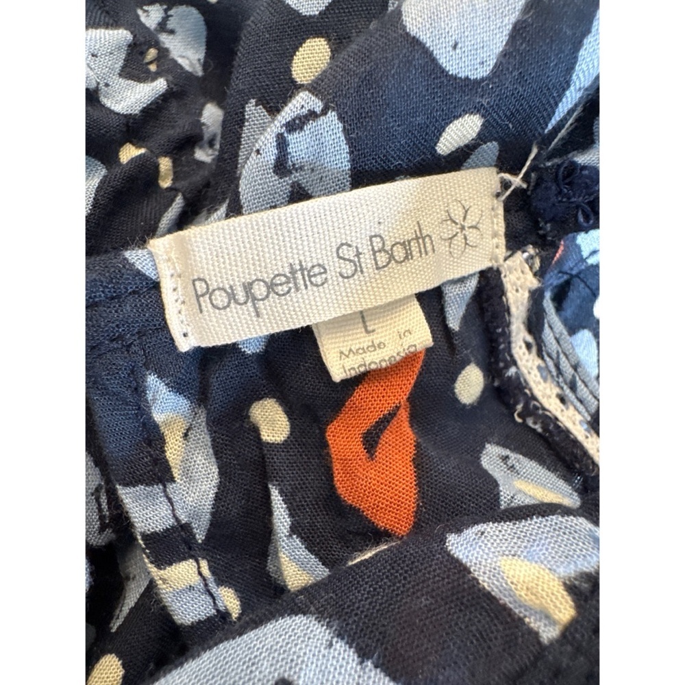 Poupette St Barth Navy Geometric Print Jumpsuit Size Large - Picture 7 of 7